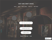 Tablet Screenshot of eastsidecrafthouse.com